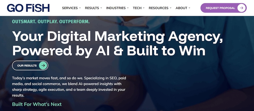 go fish digital marketing agency homepage